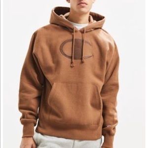 champion reverse weave forest big c pullover hoodie